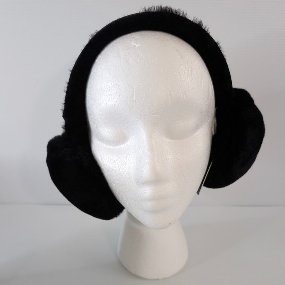 NWT EMU Angahook Earmuffs Australian Sheepskin, Black OS